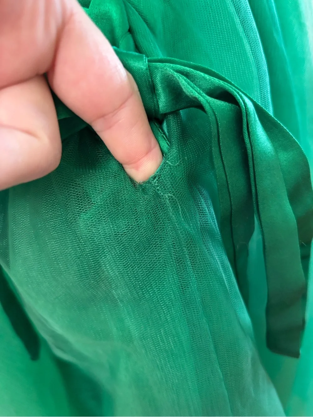 NWT Green Midi Tulle Spaghetti Strap Corset Back Formal Dress Women’s Size 8 - Picture 8 of 9